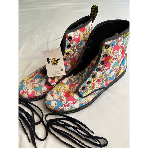 Dr. Martens X Hello Kitty Sanrio 50th Anniversary Canvas Boots - Picture 5 of 13